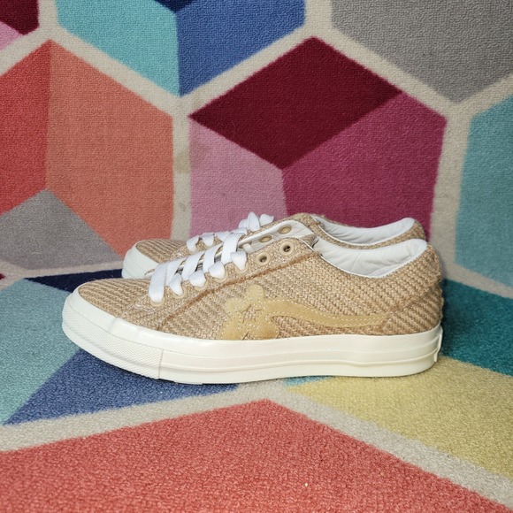 Converse Golf Le Fleur One Star Ox Burlap Tan Sneakers 163169C Mens 7.5 Wos 9.5